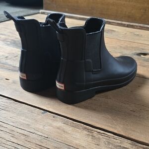 Hunter Classic Black Ankle Boots